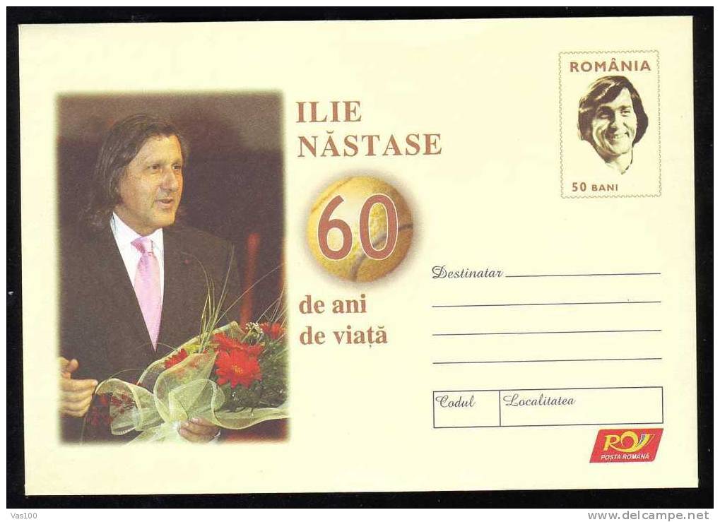 Romania Cover Entier Postal Stationery 2006,Ilie Nastase-,tennis,ANNIVERSARY CHAMPION! - Tennis