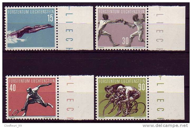 Sport Série IV 1958, Zum. 309-312, Mi. 365-368 **, Bord De Feuille. Luxe - Unused Stamps