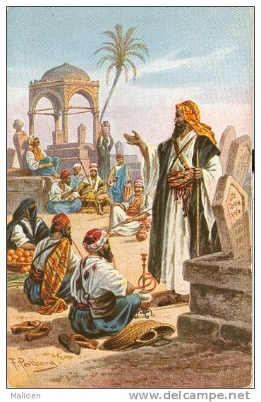 ILLUSTRATEURS- Illustrateur -ref 898- Illustrateur  F Pelberg -orientalisme Orient -le Conteur De Legendes - - Perlberg, F.