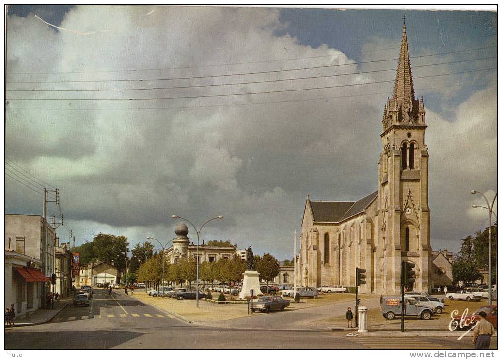 MERIGNAC LA PLACE DE L EGLISE  COMMERCE 2 CV - Merignac