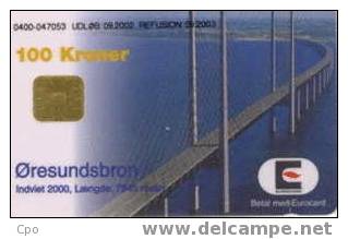 # DANMARK DANMONT-73 Bridge -  Oresund 100 Puce?   Tres Bon Etat - Denemarken