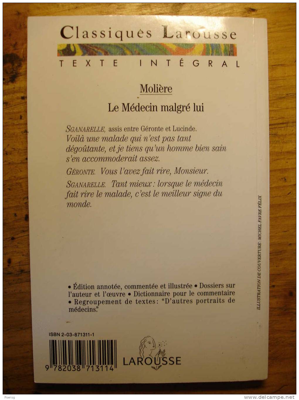 MOLIERE - LE MEDECIN MALGRE LUI - Classiques Larousse - 1996 - Franse Schrijvers