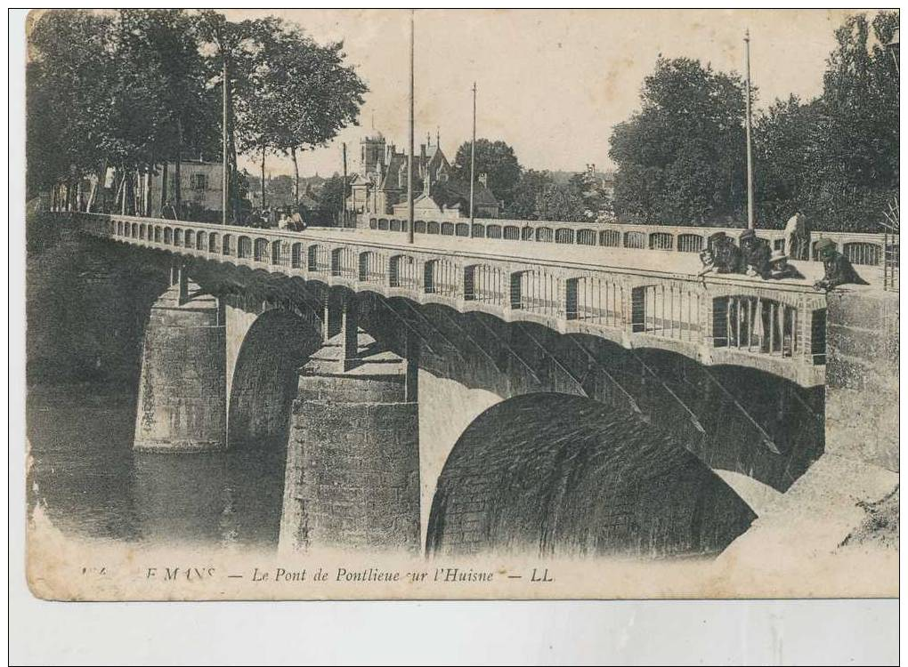 Cp , 72 , LE MANS , Le Pont De Pontlieue Sur L´Huisne - Le Mans