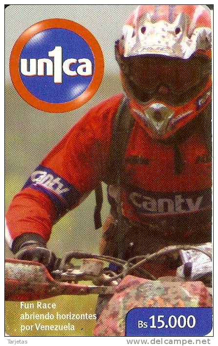 TARJETA  DE VENEZUELA DE MOTOCROS FUN RACE (MOTO) - Venezuela