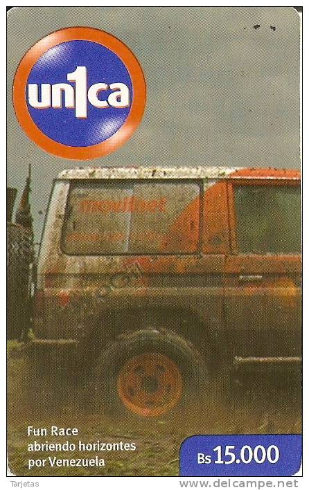 TARJETA  DE VENEZUELA DE FUN RACE TODOTERRENOS 4X4 (COCHE-CAR) - Venezuela