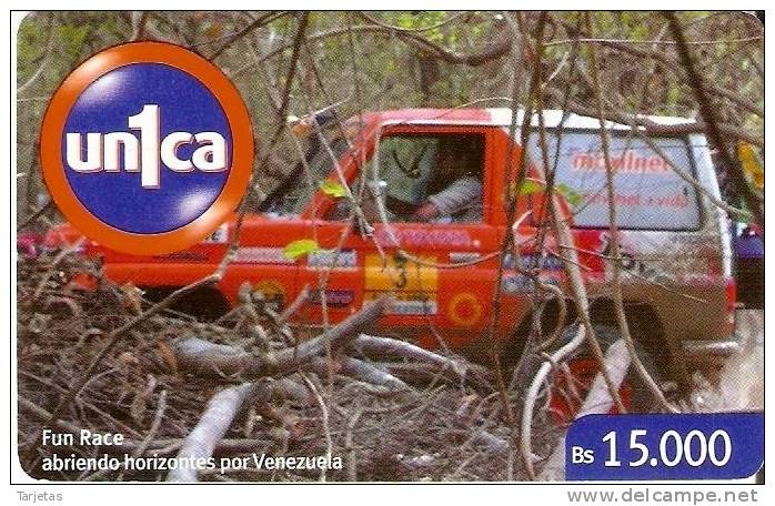 TARJETA  DE VENEZUELA DE FUN RACE TODOTERRENOS (COCHE-CAR) - Venezuela