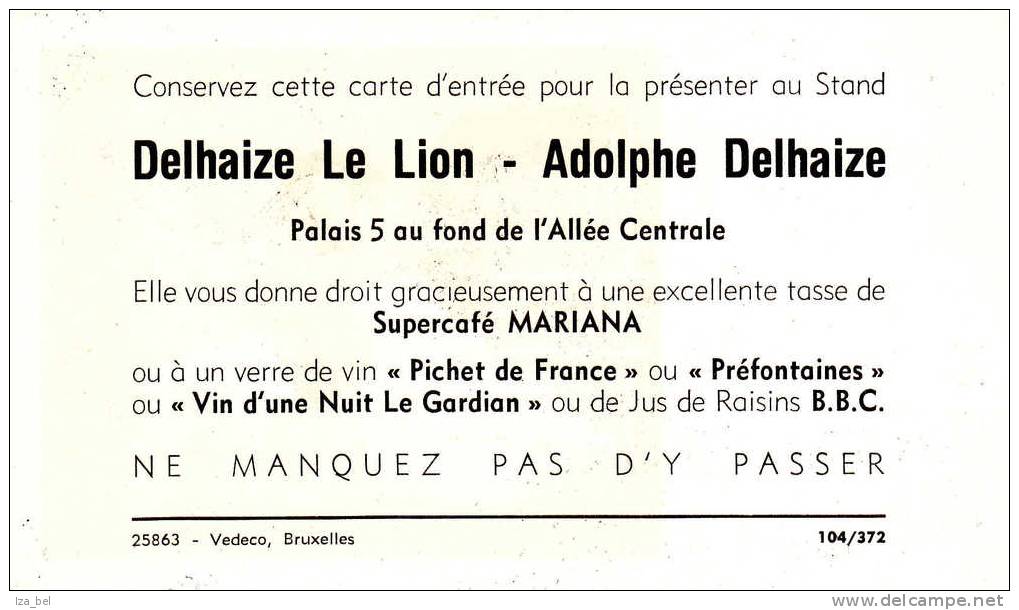 N°853 Obl.SALON De L'ALIMENTATION BRUXELLES 13.10.62 S/carte Du Salon. - Lettres & Documents