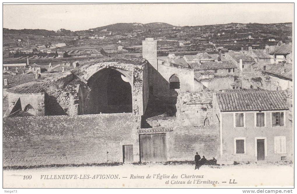 Cpa Du 30 - Villeneuve Les Avignon - Ruines De L'Eglise Des Chartreux - Villeneuve-lès-Avignon