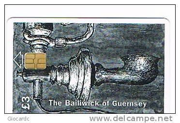GUERNSEY  - GT CHIP -  100^ ANN. GT: TELEPHONE RECEIVER 3 POUNDS, TIRAGE 12.000 (USED)  - RIF. 4304 - Telefone
