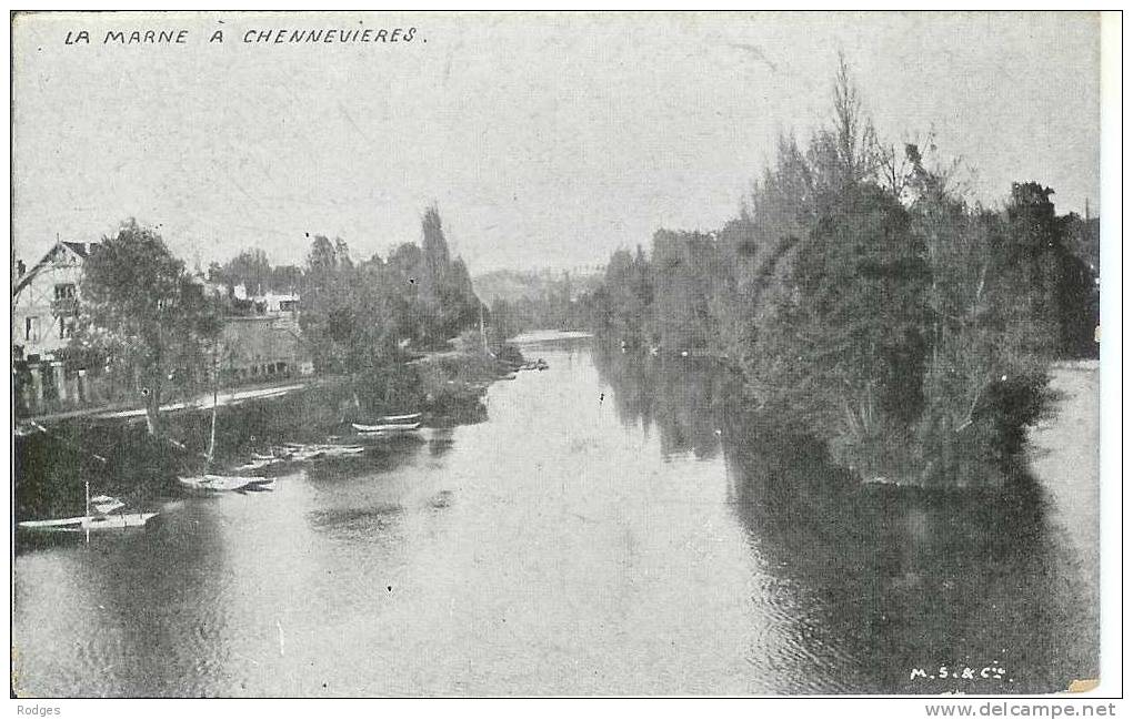 Dep 94 ; Cpa CHENNEVIERES Sur MARNE , La Marne - Chennevieres Sur Marne