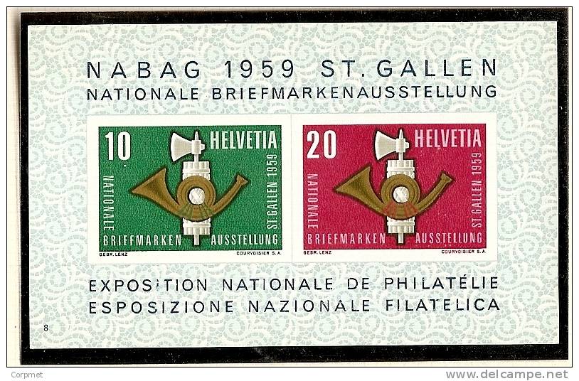 SWITZERLAND - 1959 Souvenir Sheet NABAG 1959 St. GALLEN - Yvert # 16 - Zumstein # 38 - MINT (NH) - Bloques & Hojas