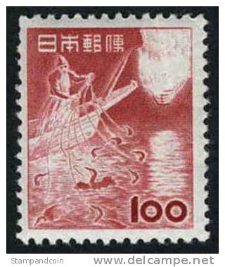 Japan #584 Mint Hinged 100y Cormorant Fishing From 1953 - Nuevos