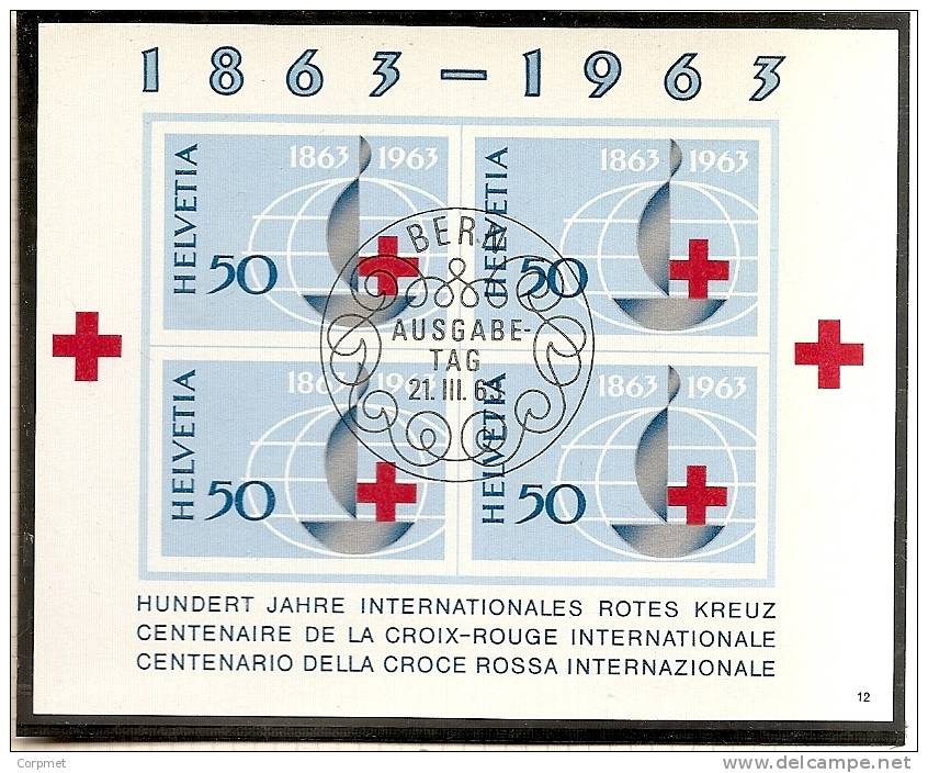 SWITZERLAND - 1963 Souvenir Sheet CROIX-ROUGE INTERNATIONALE - Yvert # 19 - Zumstein # 40 - VF USED - Blokken