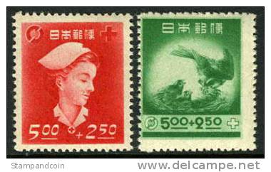 Japan B9-10 Mint Never Hinged Semi-Postal Set From 1948 - Ungebraucht