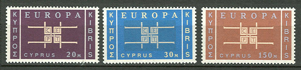 Cipro 1963 Europa Cept Unif. 217/19 MNH VF - Altri & Non Classificati