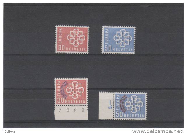 Europa CEPT - Suisse 1959 - Yvert 630 / 33  ** - MNH - Valeur 76 Euros - 1959