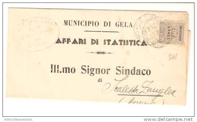 2469)lettera Con 30c. Occupazione Americana Da Gela A Scaletta Zanglea Il 18-7-1944 - Occ. Anglo-américaine: Sicile