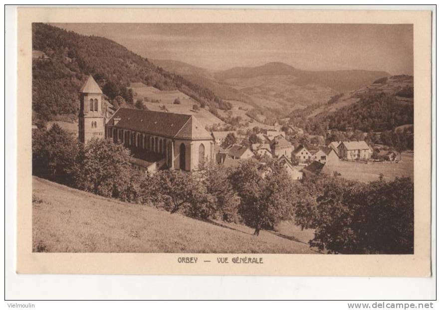 ORBEY 68 VUE GENERALE EGLISE BELLE CARTE - Orbey