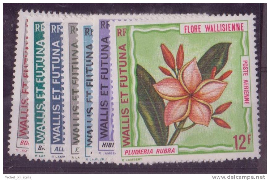 WALLIS ET FUTUNA N° 49/55*  PAR AVION NEUF AVEC CHARNIERE FLORE SUJETS DIVERS - Nuevos