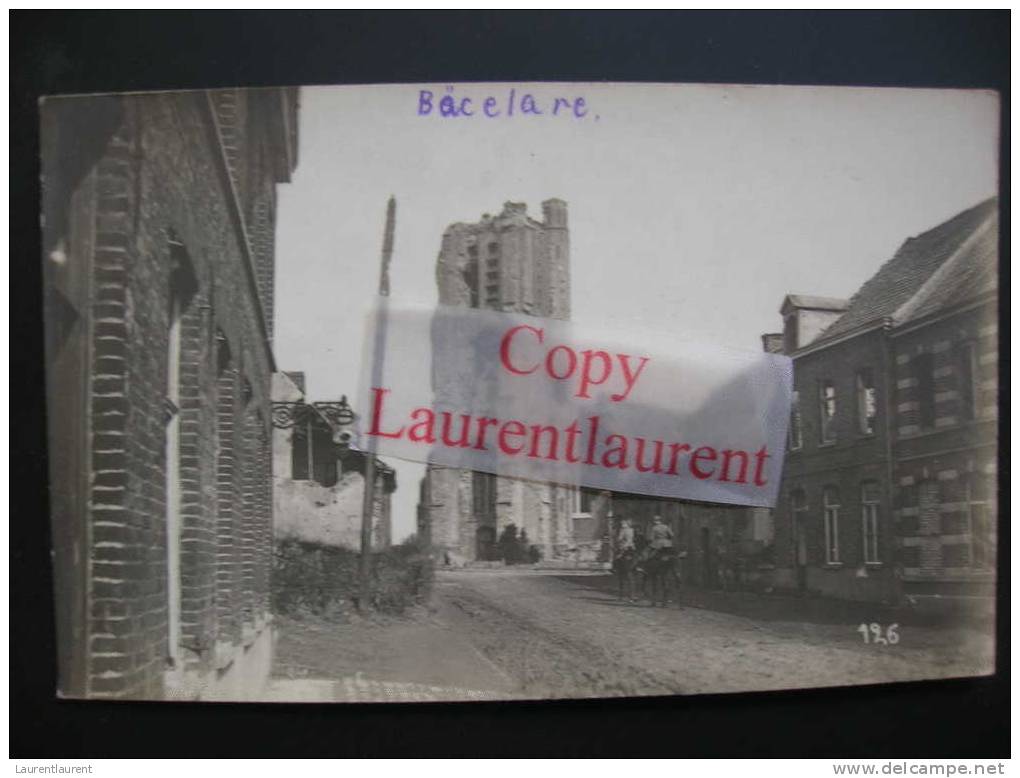 BACELARE - Eglise, Militaire - Photo Carte - Gistel