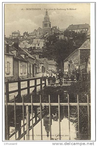 Carte Postale Ancienne Montdidier - Vue Prise Du Faubourg Saint Médard - Montdidier