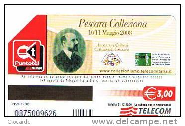 TELECOM ITALIA - CAT. C. & C  F4563 - PESCARA COLLEZIONA 2008 - USATA - Öff. Gedenkausgaben