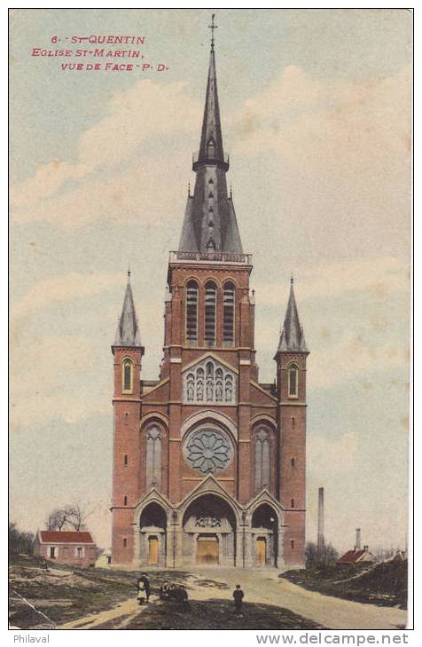 St.Quentin : Eglise St.Martin - Obl.Ambulant Le 31.X.1920 - Picardie