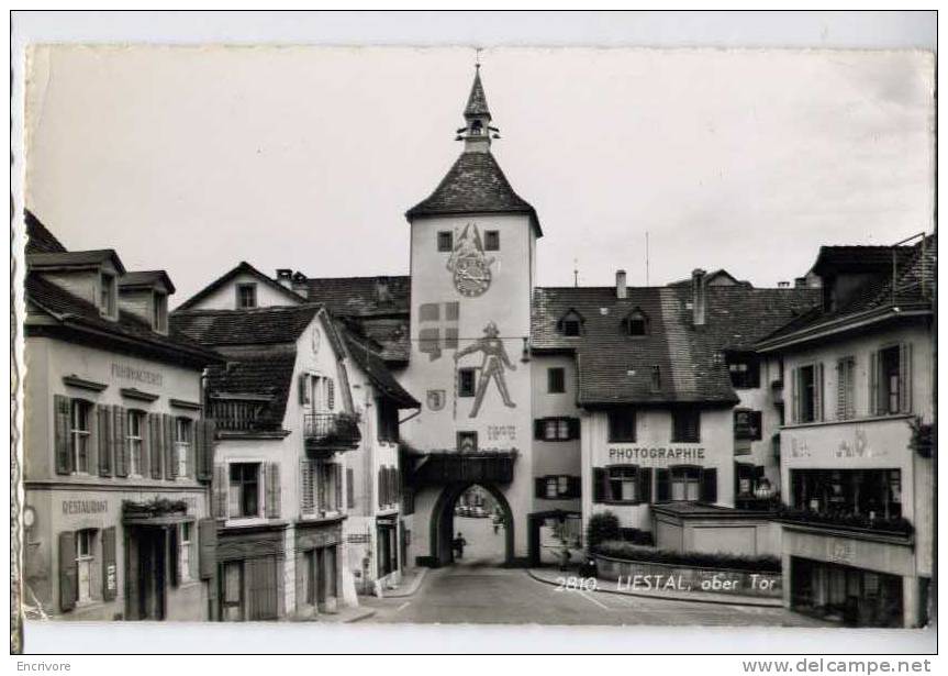 Cpsm LIESTAL Ober Tor Porte Restaurant Photographie- Grauwiller Ph - Liestal