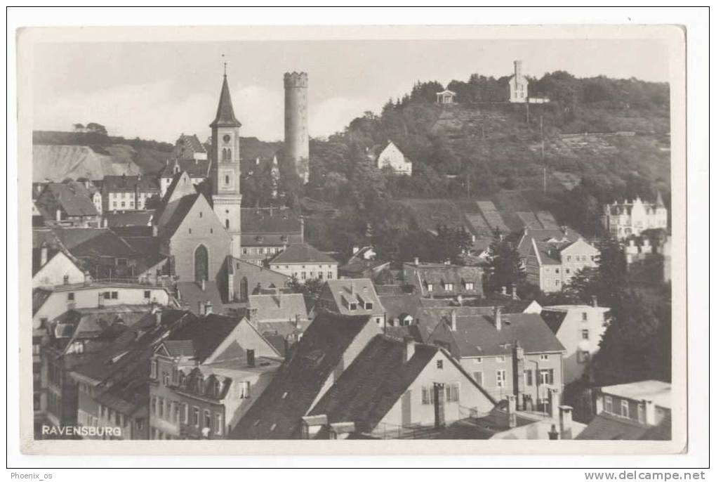 GERMANY - RAVENSBURG, Panorama, Old Postcard - Ravensburg