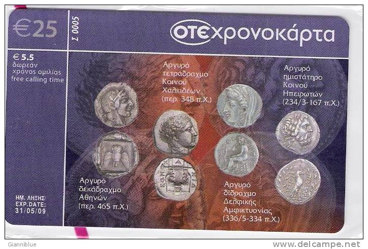Ancient Coin/coins On Phonecard - Greece Collector´s Issue Chronokarta - 2.000 Tirage (mint) - Timbres & Monnaies