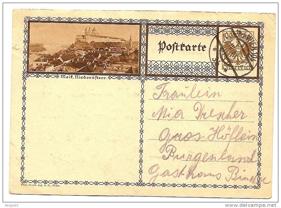 Poftkarte - Traveled 1930th - Melf.Niederosterr - Briefe U. Dokumente