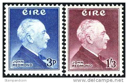 Ireland #157-58 Mint Hinged Redmond Set From 1957 - Ungebraucht