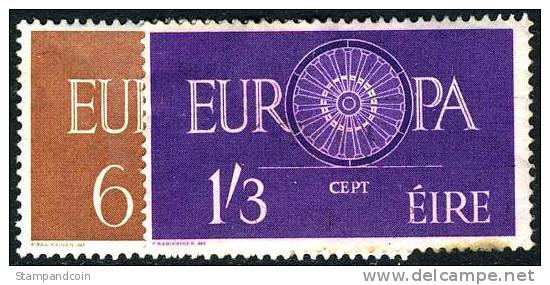 Ireland #175-76 Mint Hinged Europa Set From 1960 - Nuovi