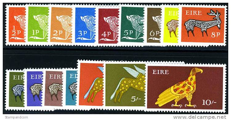 Ireland #250-65 Mint Never Hinged Set From 1968-70 - Neufs