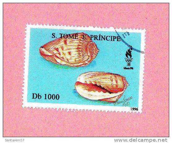 Timbre Oblitéré Used Mint Stamp Selo Carimbado Coquillages Db 1000 S. TOME E PRINCIPE Atalanta 1996 - Sao Tome And Principe