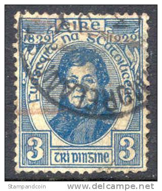 Ireland #81 Used 3p Dark Blue O´Connell From 1929 - Gebraucht