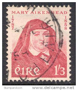 Ireland #168 Used 1sh3p Mother Mary Aikenhead From 1958 - Usados