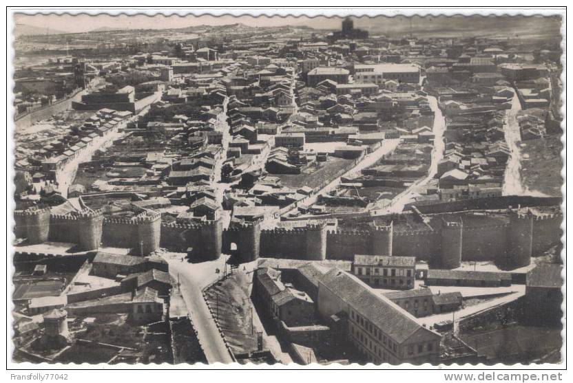 Rppc - SPAIN - CASTILLA Y LEON - AVILA - AERIAL VIEW - VISTA PARCIAL - Ávila