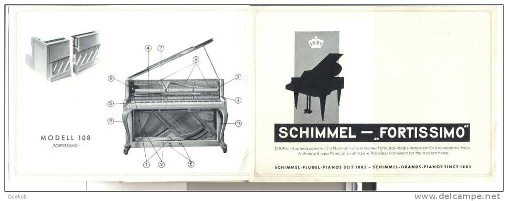 Pub/Reclame  PIANO´S SCHIMMEL- "FORTISSIMO" - Otros & Sin Clasificación