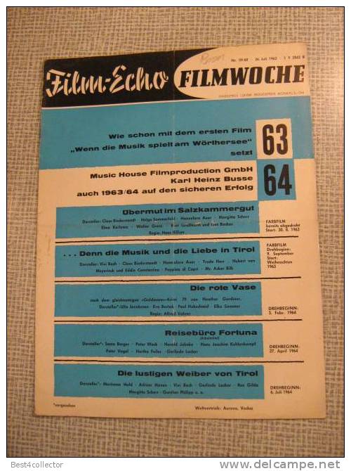 @@@ Film-Echo, Filmwoche, No:59/60, 1963, 20 Pages - Film & TV