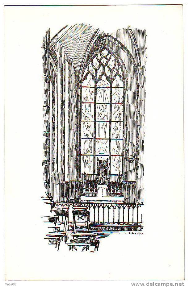 MEZIERES. EGLISE N.D. D ' ESPERANCE .  CHAPELLE DE LA VIERGE NOIRE  Par SCHAEFFER. - Altri & Non Classificati