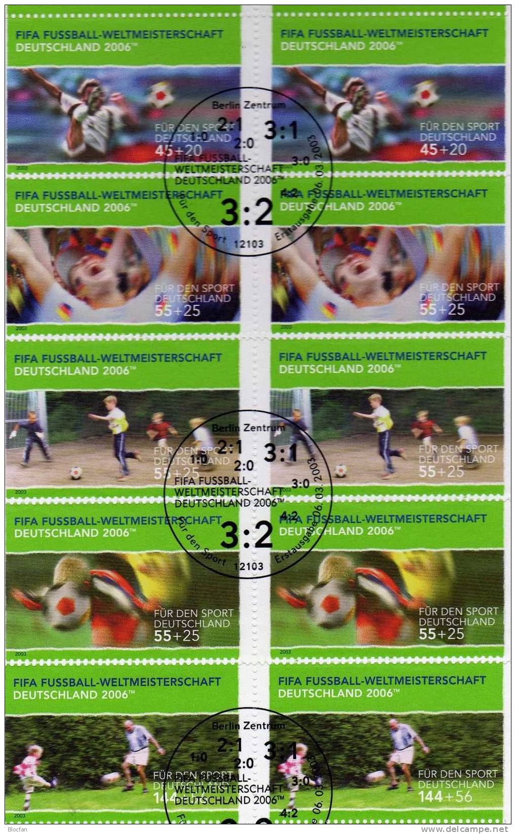 Fußball-WM 2006 Deutschland Numisblatt 2003 Mit 2324/8 Im Paar SST 40€ Junge Spieler Document Soccer Sheetlet Bf Germany - Brieven En Documenten