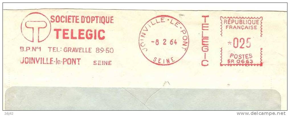 Optique, Joinville Le Pont - EMA Satas -  Enveloppe    (D0387) - Physique