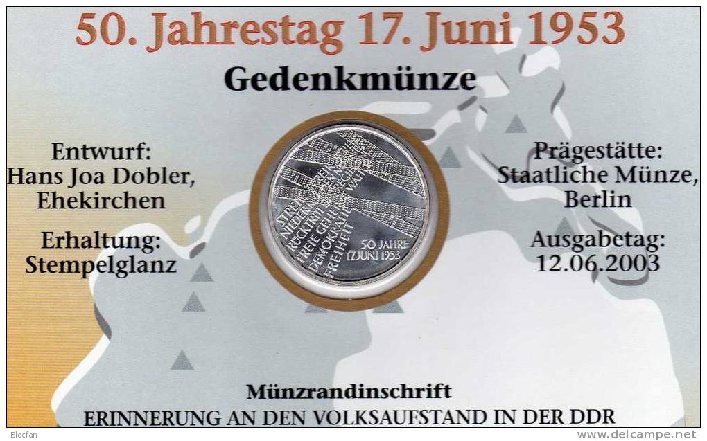 Panzer In Berlin Deutschland Numisblatt NB 3/2003 Mit 2342 10-KB SST 35€ Volksaufstand Am 17.Juni Bf Sheetlet Of Germany - Alemania