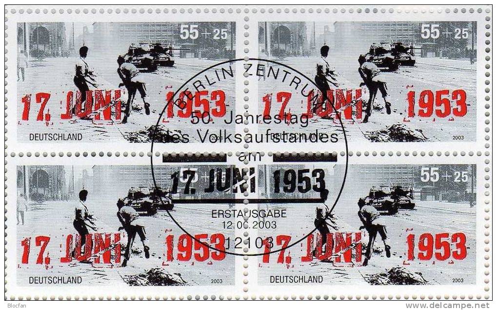 Panzer In Berlin Deutschland Numisblatt NB 3/2003 Mit 2342 10-KB SST 35€ Volksaufstand Am 17.Juni Bf Sheetlet Of Germany - Allemagne