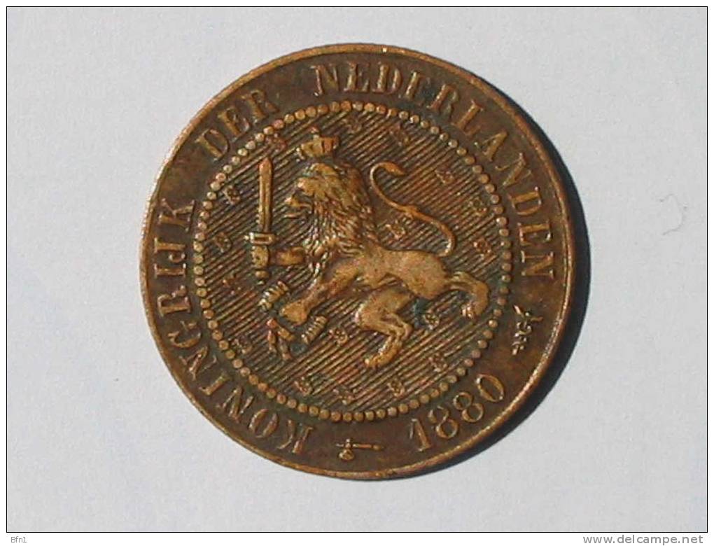 NETHERLANDS SCARCE COIN 1880 2-½ CENT - 1849-1890 : Willem III