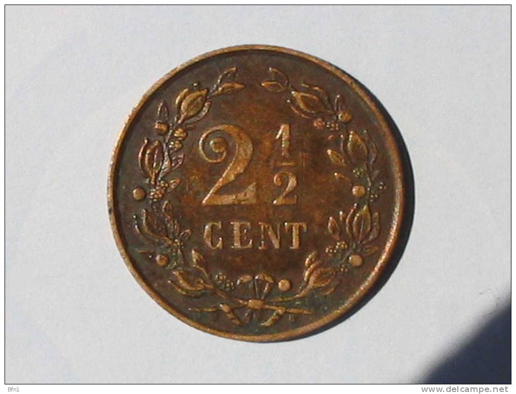 NETHERLANDS SCARCE COIN 1880 2-½ CENT - 1849-1890 : Willem III