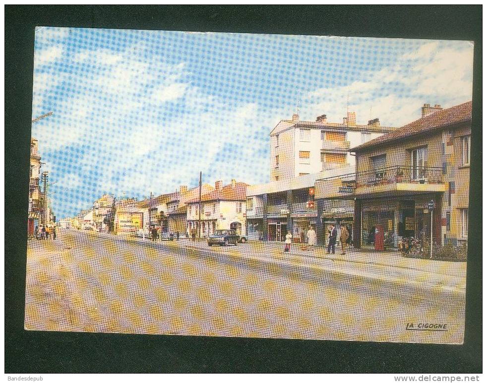 CPSM - Talange ( Moselle 57) - Rue De Metz ( Animée Garage Pompe Essence Automobile Simca Vélo Solex LA CIGOGNE ) - Talange