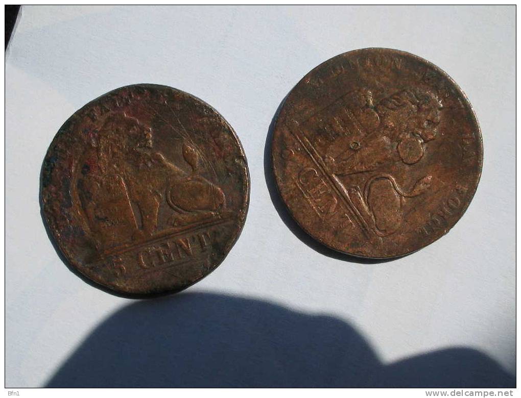 BELGIQUE 5 CENT 1849 // 5 CENT 1884 // - 5 Cents