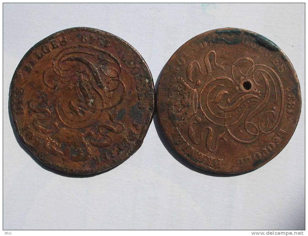 BELGIQUE 5 CENT 1849 // 5 CENT 1884 // - 5 Centimes